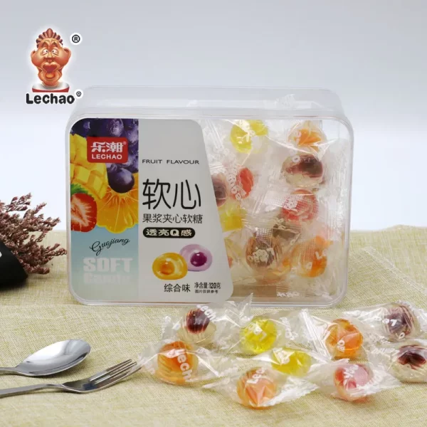 LeChao Bulk Jam Filled Candy, Fruity Gummy Candy Wholesale-8