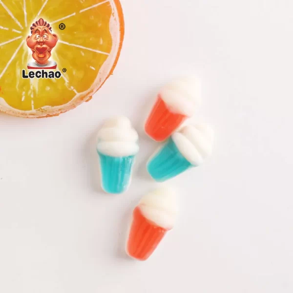 Халяльные желейные сладости оптом, LeChao Bulk Gummy Ice Cream-2