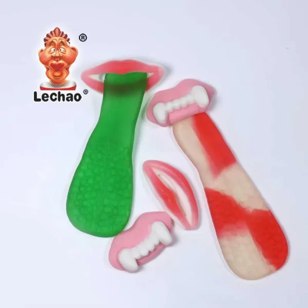 LeChao Soft Sweets Bulk, Teeth & Tongue Gummy Candies-4