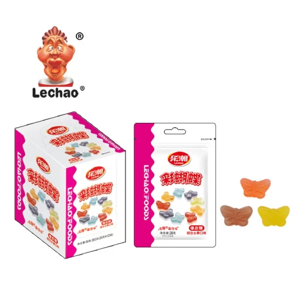 Fruit Flavor Gummy Butterflies Bulk, Wholesale Soft Candies-1