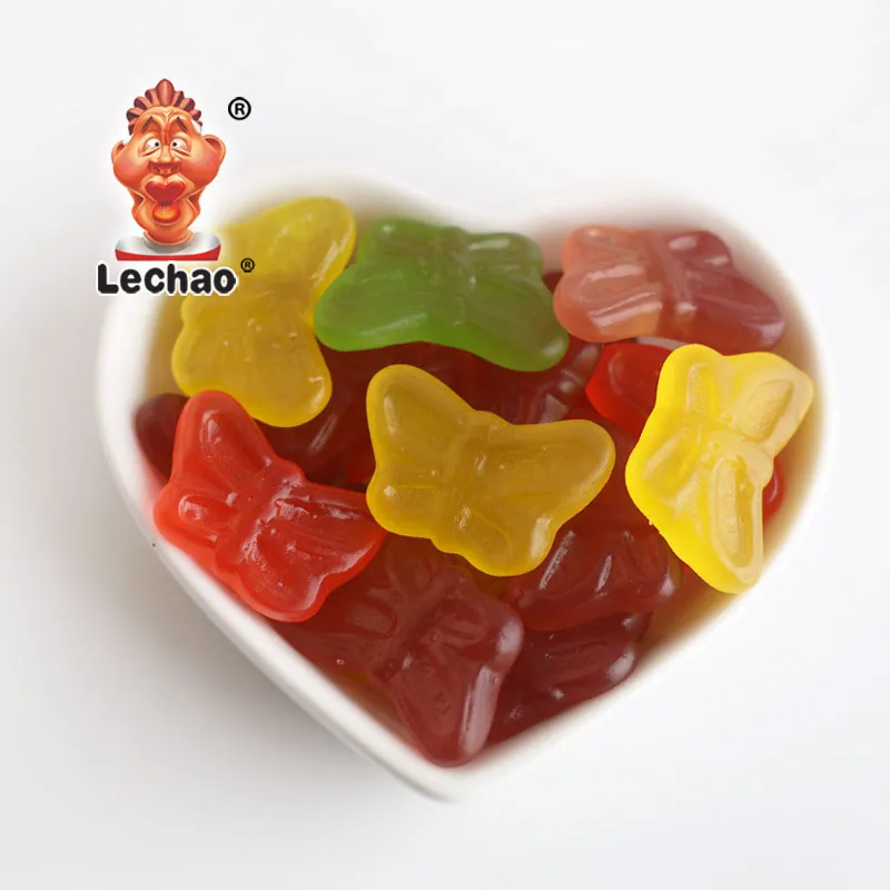 Fruit Flavor Gummy Butterflies Bulk, Wholesale Soft Candies-3