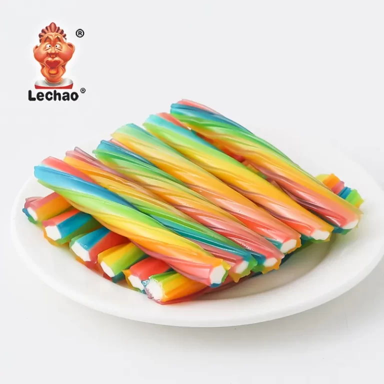 LeChao Rainbow Licorice Bulk, Soft-Filled Twists Candies-2