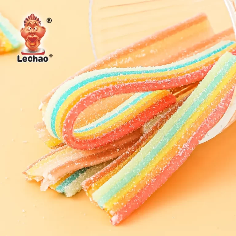 LeChao Sour Belts Wholesale, Colorful Sour Gummy Candy Bulk-1