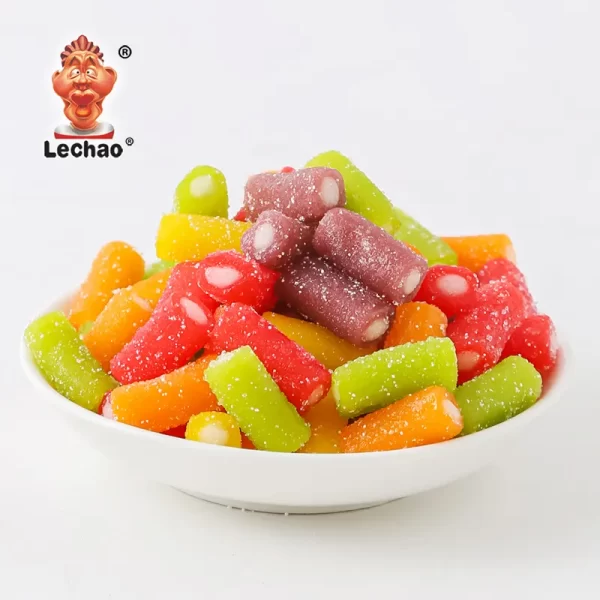 LeChao Sour Sticks Bulk, Soft Filled Licorice Bite Wholesale-1