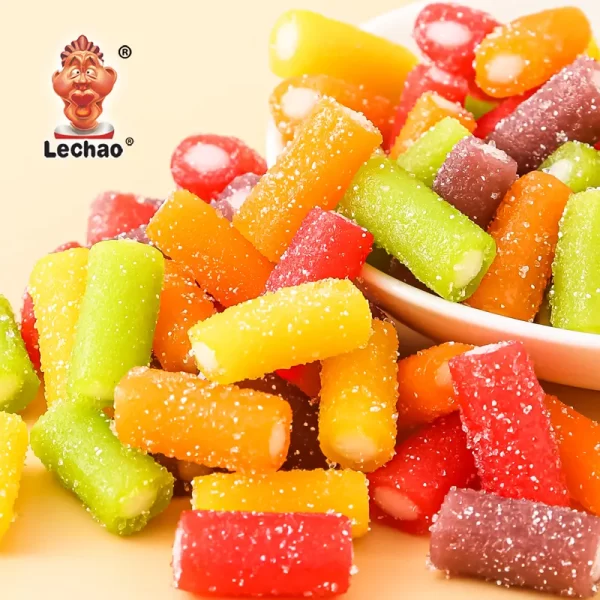LeChao Sour Sticks Bulk, Soft Filled Licorice Bite Wholesale-2