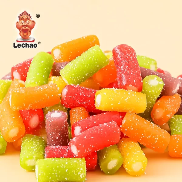 LeChao Sour Sticks Bulk, Soft Filled Licorice Bite Wholesale-3