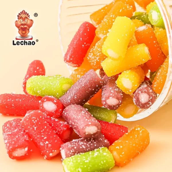 LeChao Sour Sticks Bulk, Soft Filled Licorice Bite Wholesale-5