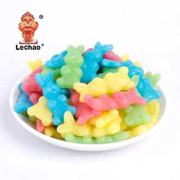 LeChao Wholesale Gummy Rabbit & Carrot, Halal Gummy Candy-4