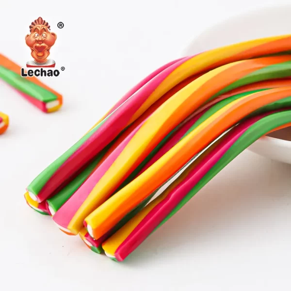 Soft Licorice Candy Bulk, LeChao Rainbow Tubes Twister Candy-2