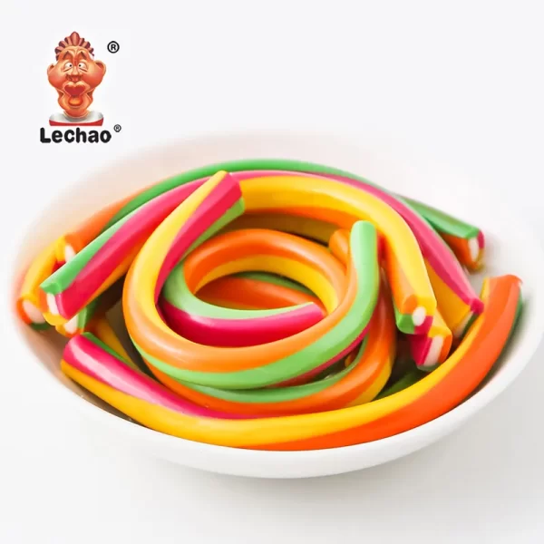 Soft Licorice Candy Bulk, LeChao Rainbow Tubes Twister Candy-3
