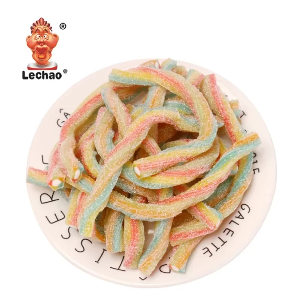 Filled Rainbow Twists Wholesale, Sour Licorice Ropes Bulk-2