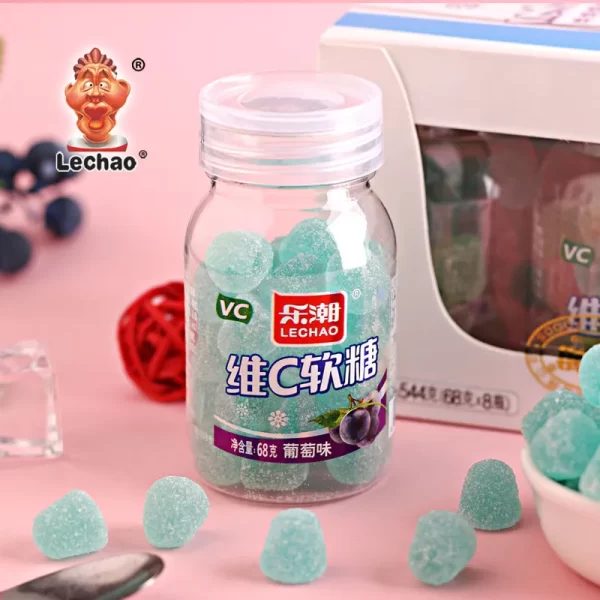 Gummies en vrac à l'arôme de raisin avec vitamine C ajoutée-1