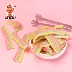 LeChao Filled Sour Belts Candy Bulk With Custom Packaging-2