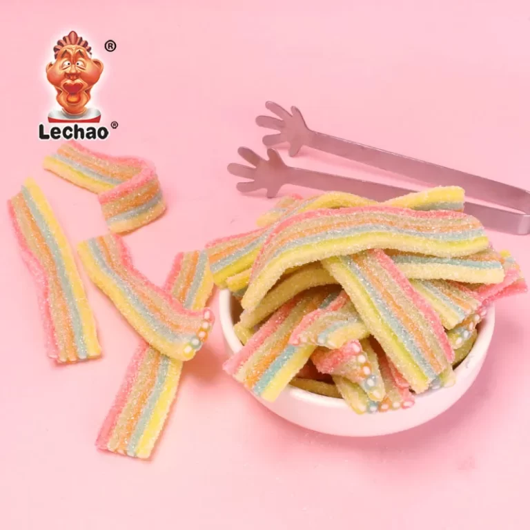 LeChao Filled Sour Belts Candy Bulk With Custom Packaging-2