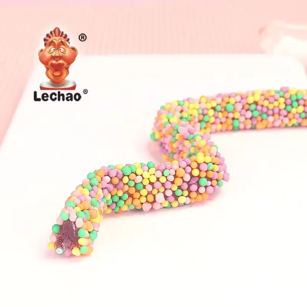 Halal Wholesale Nonpareil Gummy Rope, Crunchy Gummy Worms-1