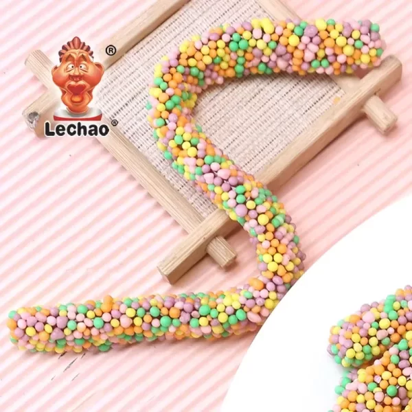 Halal Wholesale Nonpareil Gummy Rope, Crunchy Gummy Worms-2