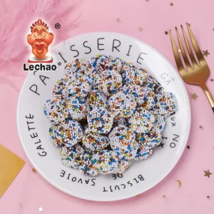 LeChao Rainbow Crunchy Gummy Candy Wholesale 80g Pack-4