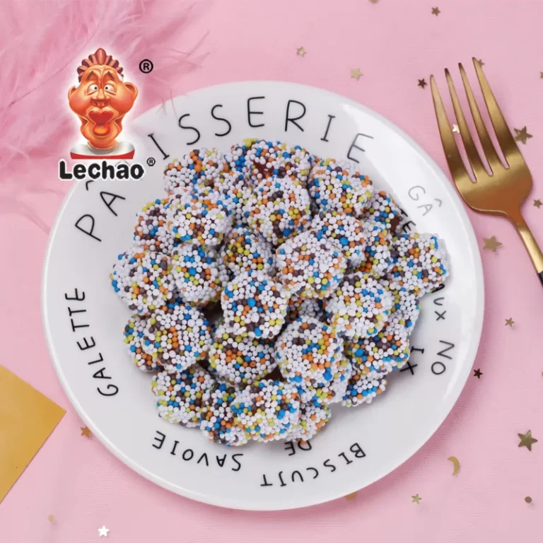 LeChao Rainbow Crunchy Gummy Candy Wholesale 80g Pack-4