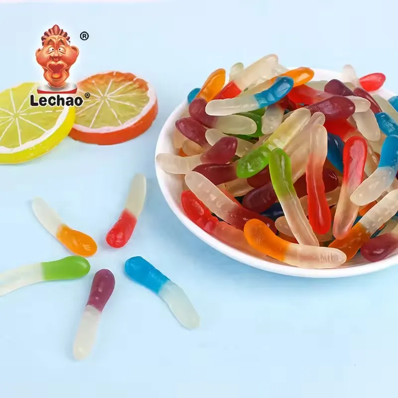LeChao Wholesale Gummy Worms, bonbons colorés et fruités-2