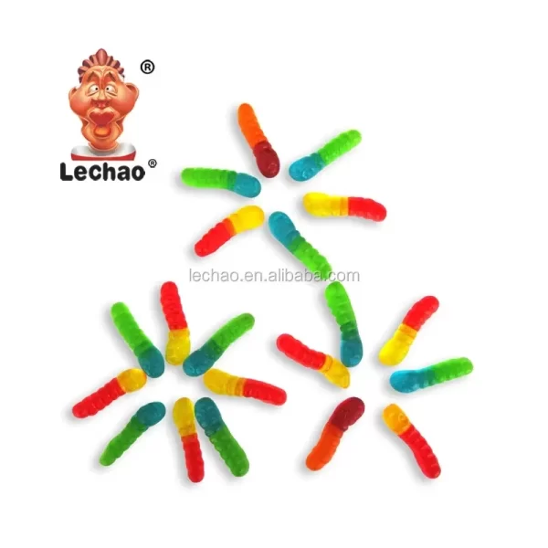 LeChao Wholesale Gummy Worms, Colorful Fruity Soft Candies-4