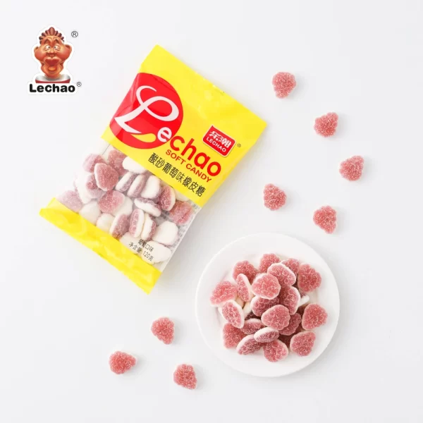 Gummy Grapes Soft Candy Bulk, 120g Pack Sour Chewy Candy-1