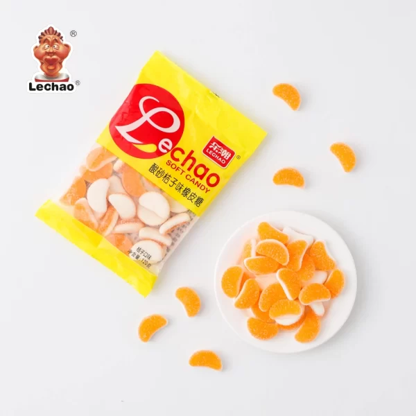 Lechao 120g Sour Orange Gummies Bulk, Fruity and Refreshing-2