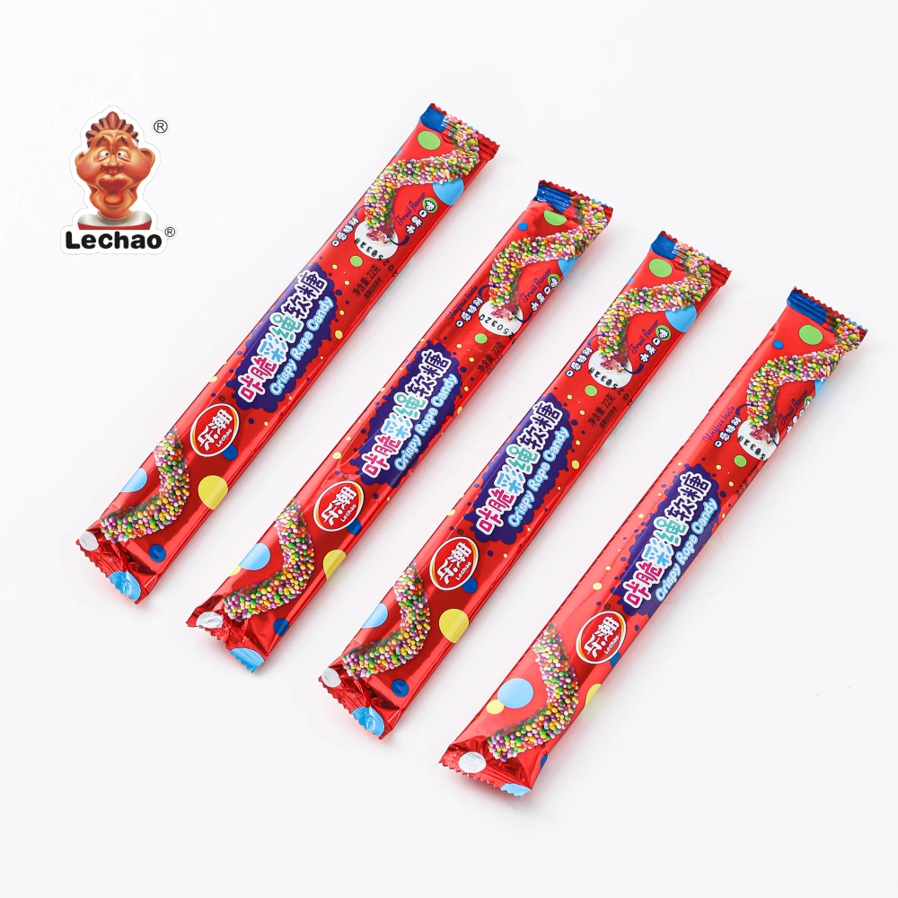 Wholesale Crunchy Gummy Ropes, Fruit Flavored Colorful Candy-2