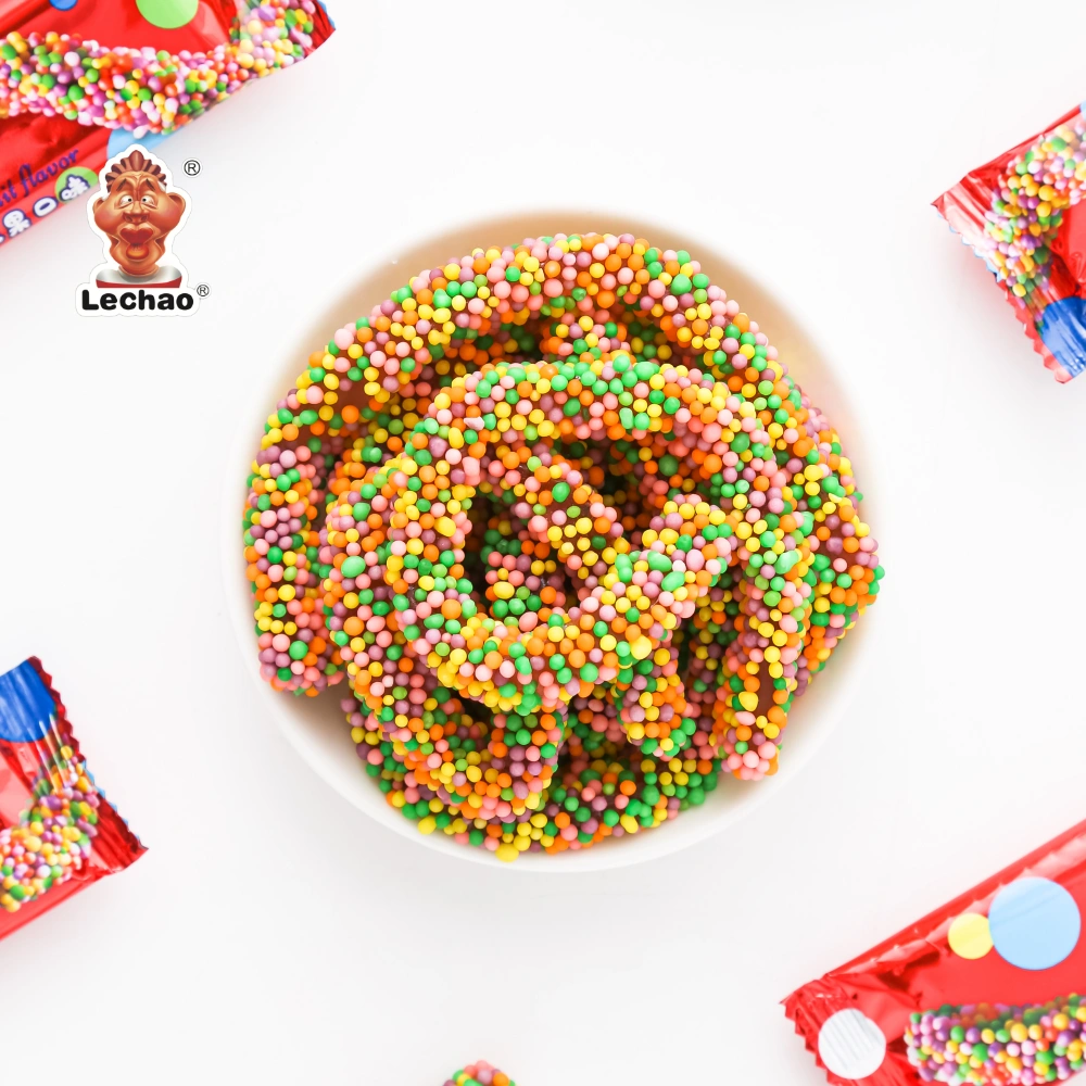 Wholesale Crunchy Gummy Ropes, Fruit Flavored Colorful Candy-3