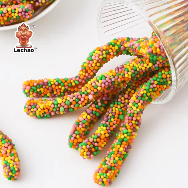 Wholesale Crunchy Gummy Ropes, Fruit Flavored Colorful Candy-4