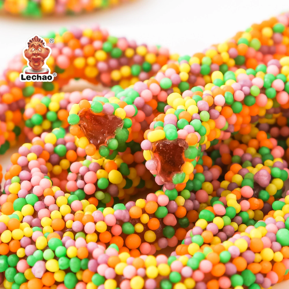 Wholesale Crunchy Gummy Ropes, Fruit Flavored Colorful Candy-6