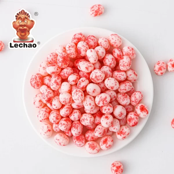 Strawberry Bulk Soft Sweets With White Chocolate Coating-2