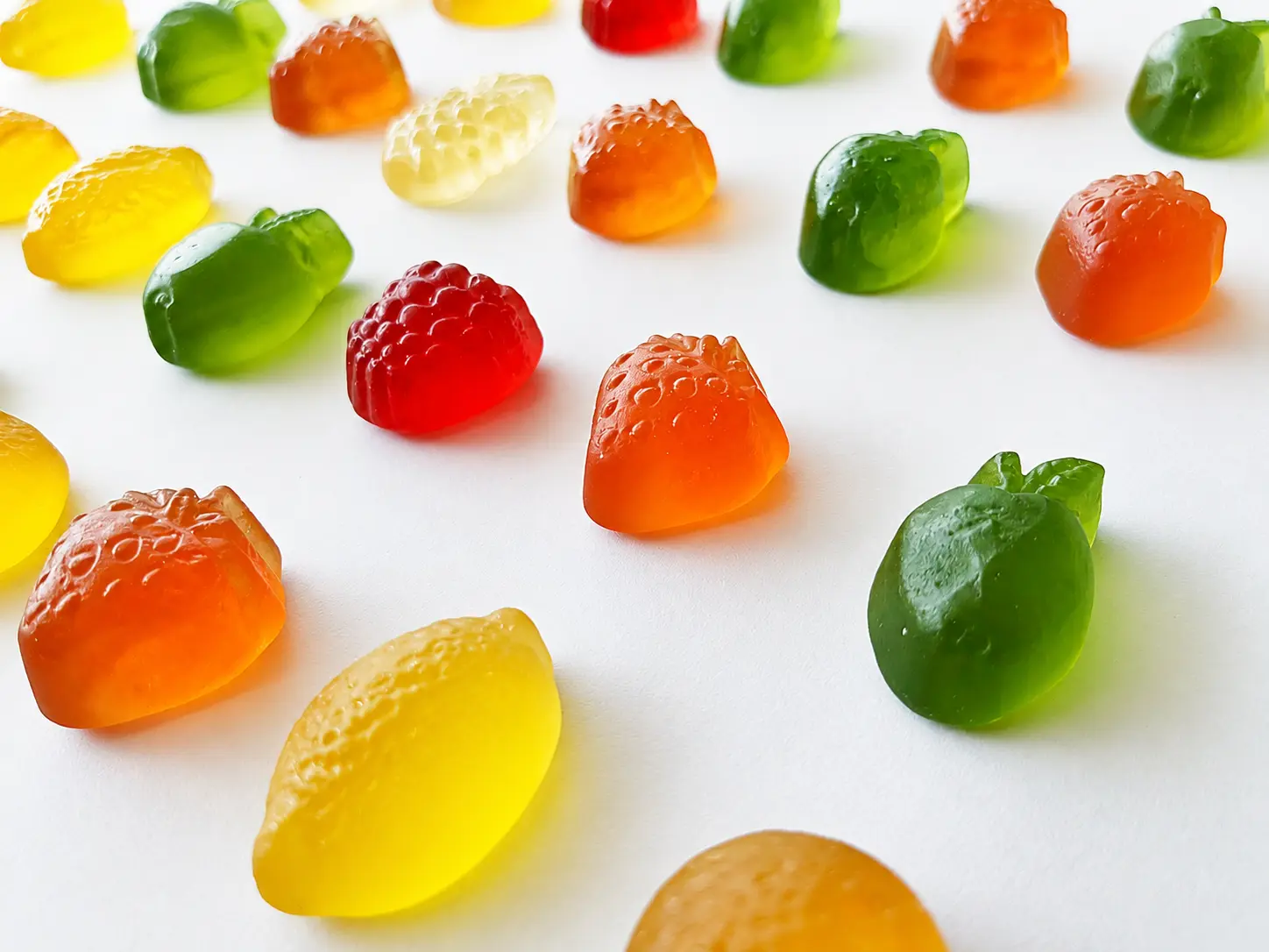 Fruit-shaped gummies